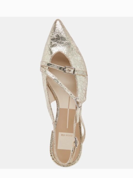 Dolce Vita Shoes - DV by Dolce Vita PAMLA GOLD FLATS DISTRESSED LEATHER 7